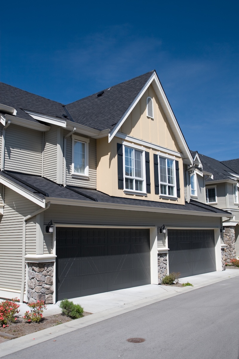 Suburban Townhouses garage door